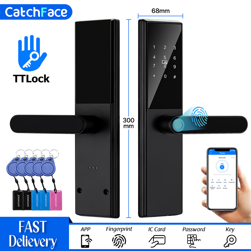 Smart Garden Gate Lock - Zamek do drzwi z czytnikiem linii