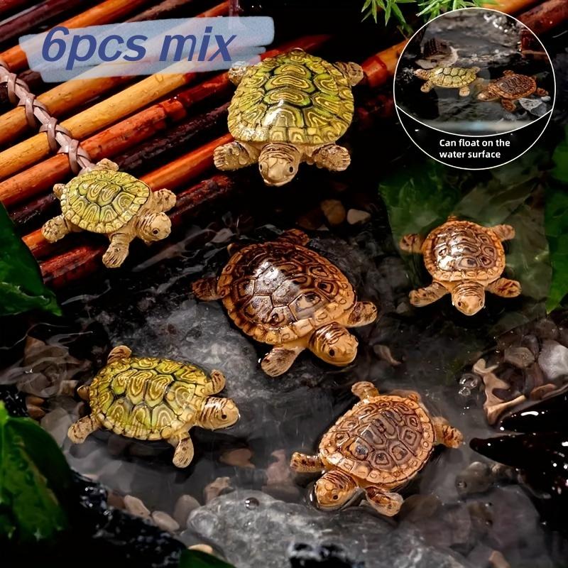 Smart Garden Mini - 6 Miniatur Żółwi do Dekoracji Akwarium,