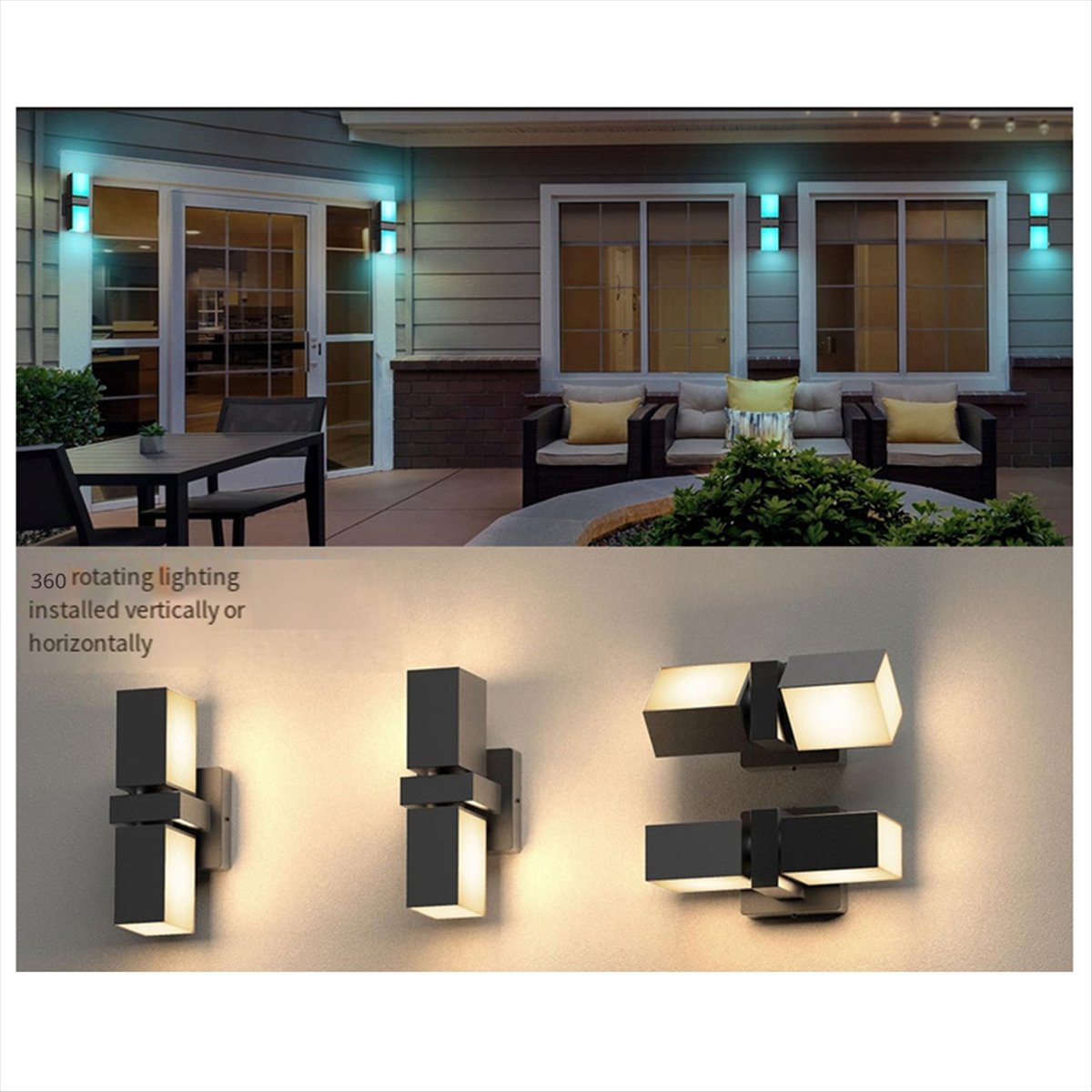 Smart Garden Fence - AA19 LED Lampa Ścienna z Podwójną