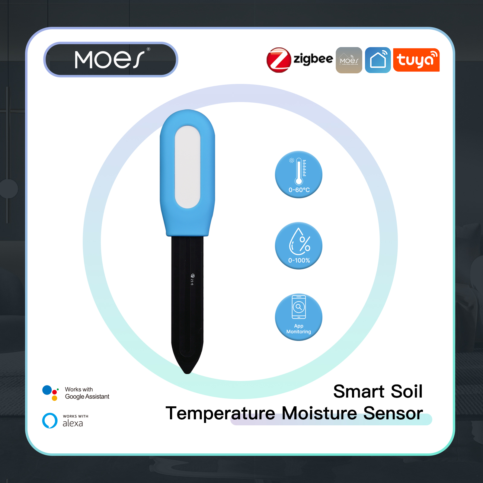 Smart Urban Garden - MOES Smart ZigBee miernik temperatury gleby