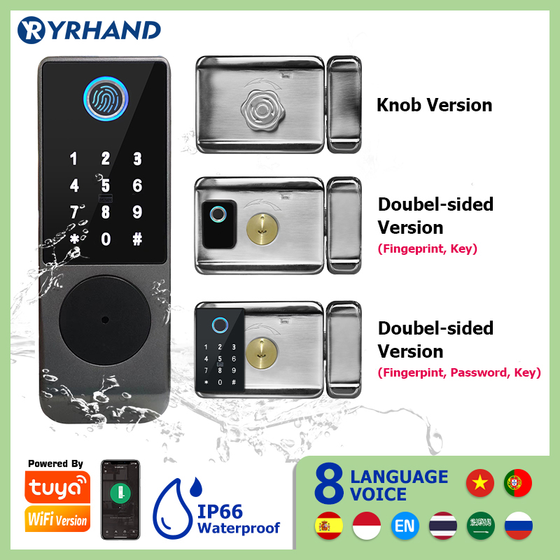 Smart Garden Gate Lock - Tuya inteligentny zamek wodoodporna Wifi podwójna
