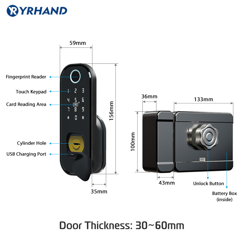 Tuya zamek do drzwi z czytniki – Smart Garden Gate Lock recenzja i cena